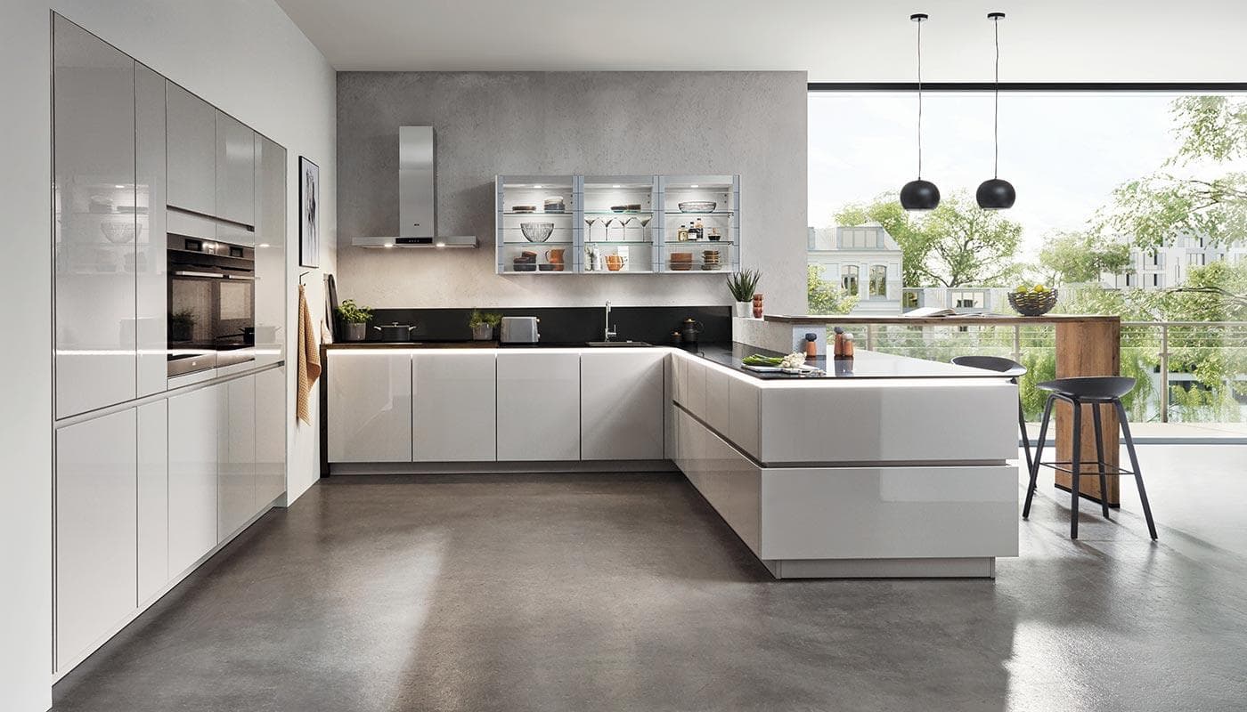 Premium handleless cabinet designs featuring sleek modern aesthetics, seamless finishes, smart storage solutions, and contemporary luxury interiors.