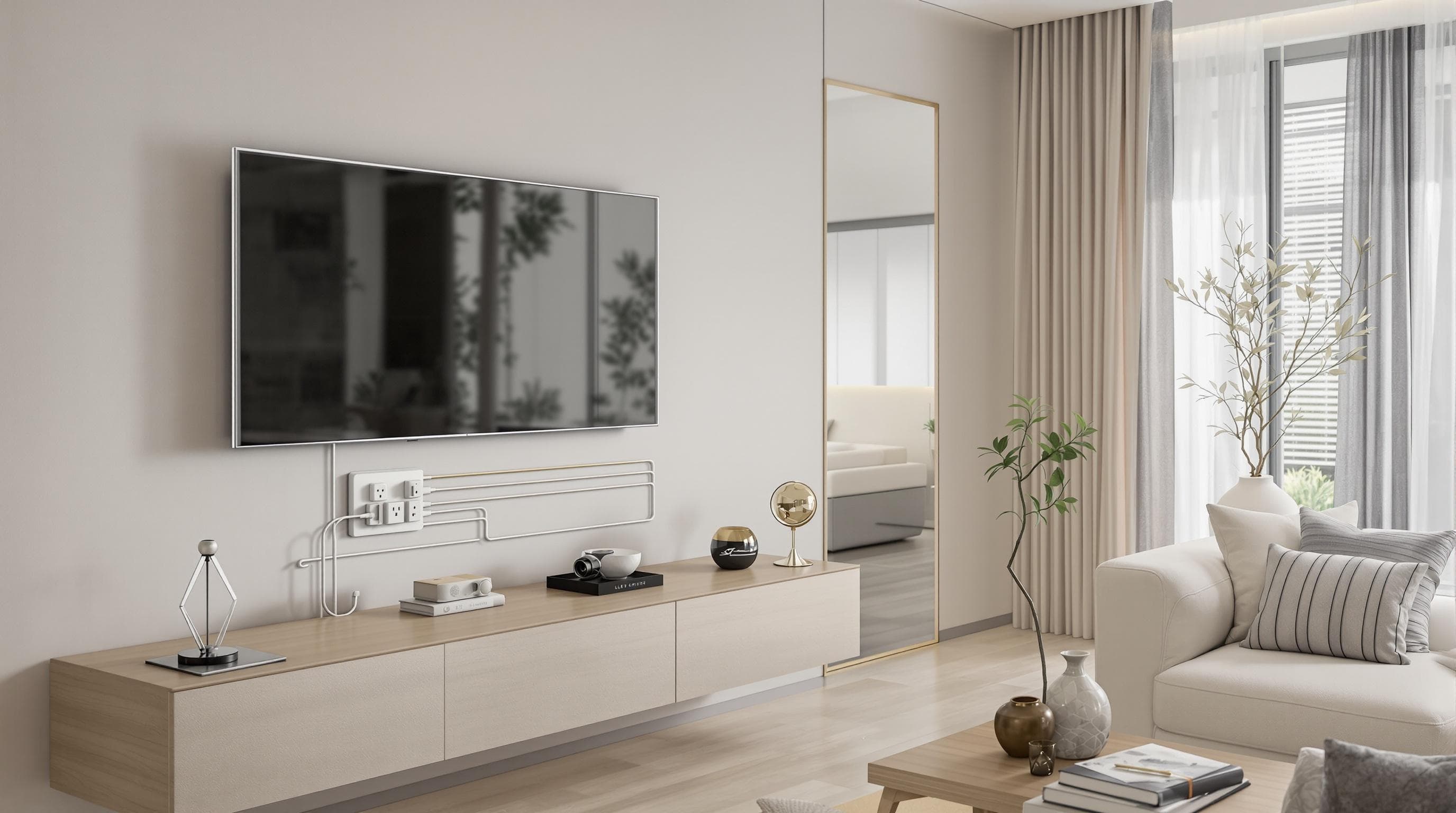 Smart cable management solutions featuring concealed wiring, organized cable routing, integrated channels, and clutter-free interiors for modern homes and offices.