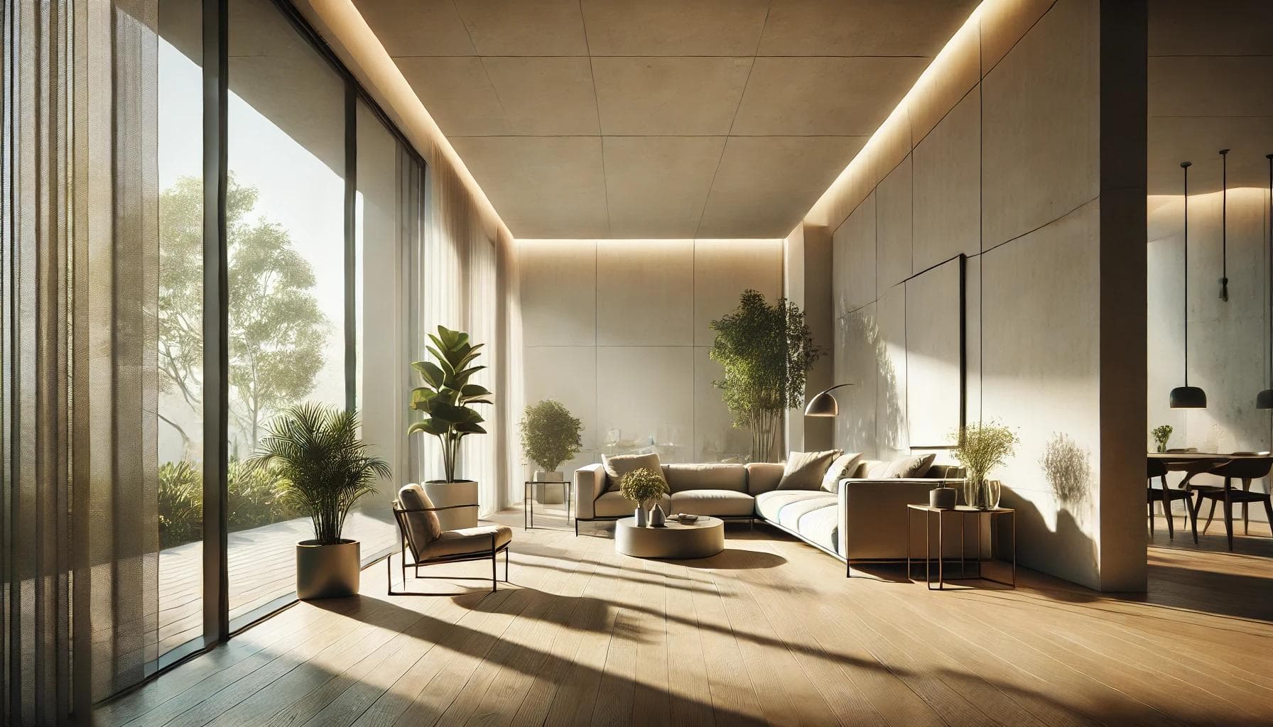 Modern lighting and ventilation solutions featuring natural daylight, energy-efficient lighting, optimized airflow, smart ventilation systems, and healthy interior environments.