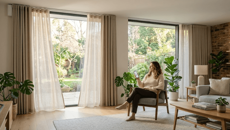 Automated curtain systems in commercial interiors provide a perfect balance of comfort, privacy, and energy efficiency. These systems allow users to control curtains through remote devices, mobile apps, or voice commands. In modern workspaces, automated curtains help regulate natural light, reduce heat, and enhance the overall ambiance. Integration with smart systems ensures seamless operation and scheduling. This project showcases how automated curtains can transform office interiors into intelligent and responsive environments, improving both functionality and aesthetics.