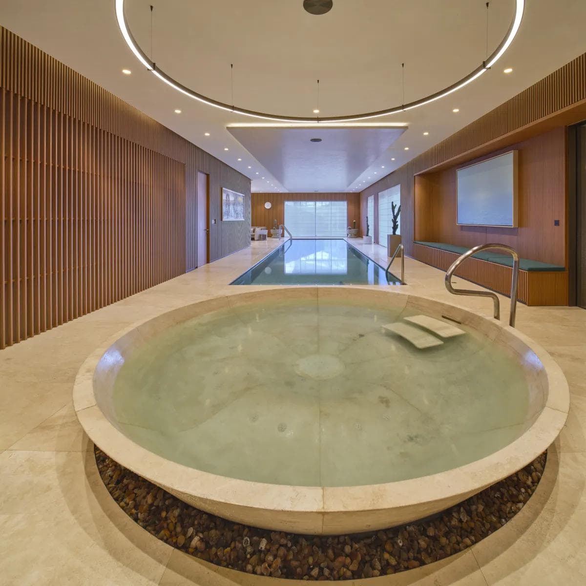 Luxury spa interior design in Gurgaon with calming decor and premium wellness ambiance